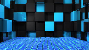 Blue And Black Hd Desktop Wallpaper