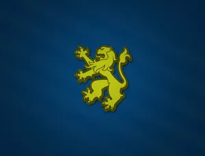 Blue And Gold Lion Insignia Wallpaper