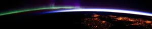 Blue And Green Planet Dark Triple Monitor Wallpaper