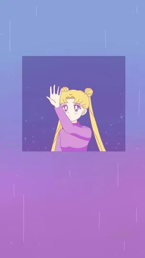 Blue And Purple Gradient Sailor Moon Iphone Wallpaper
