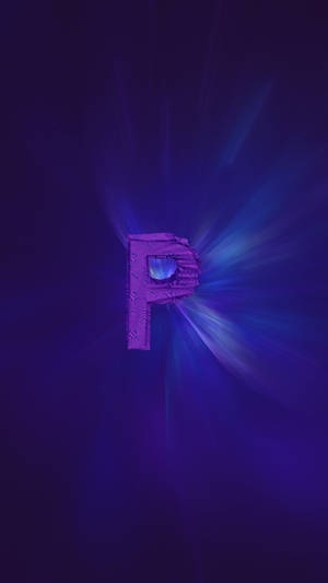 Blue And Purple P Letter Wallpaper