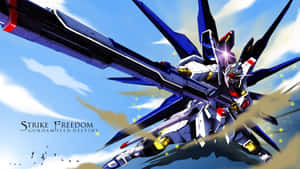 Blue And White Gundam Desktop Wallpaper