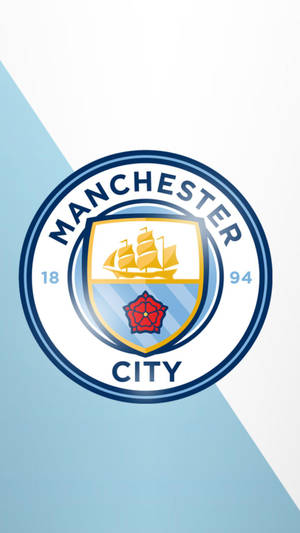 Blue And White Manchester City Logo Wallpaper