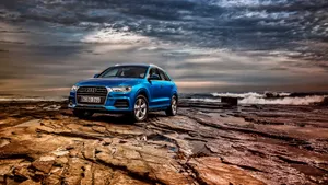 Blue Audi Q3 Wallpaper