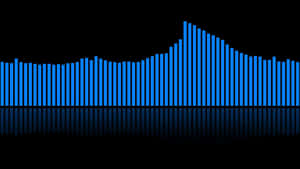 Blue Audio Spectrum Visualization Wallpaper