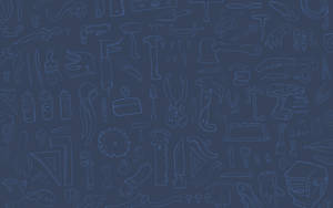 Blue Background Tool Pattern Wallpaper