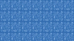 Blue Bandana Square Pattern Design Wallpaper