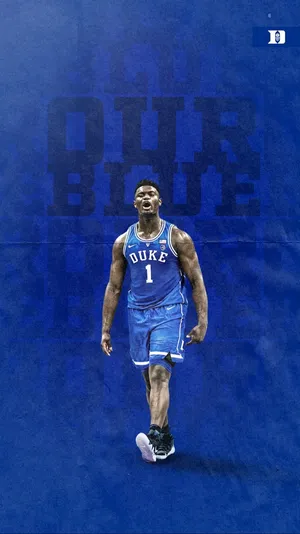 Blue Basketball Zion Williamson Fanart Wallpaper