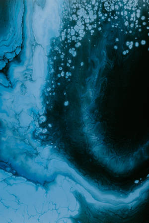 Blue Black Hole Abstract Art Wallpaper