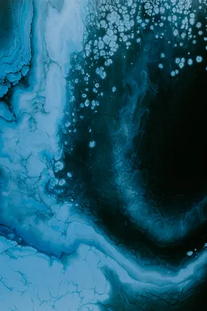 Blue Black Hole Abstract Art Wallpaper