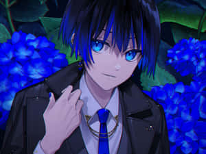 Blue Boy In Suit Wallpaper