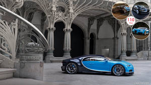 Blue Bugatti Chiron Image Wallpaper