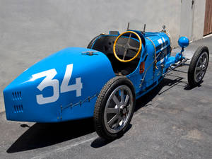 Blue Bugatti Type 35 Iphone Wallpaper