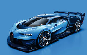 Blue Bugatti Vision Gt Edition Wallpaper