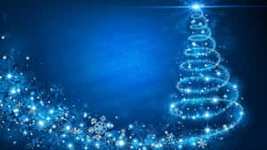 Blue Christmas Tree Wallpaper