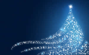 Blue Christmas Tree Wallpaper