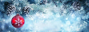 Blue Christmas Wide Wallpaper