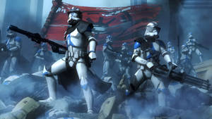 Blue Clone Troopers Army Wallpaper