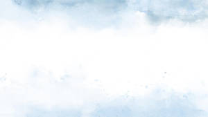 Blue Clouds On White Pastel Wallpaper