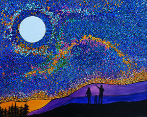 Blue Cosmos Artwork Wallpaper