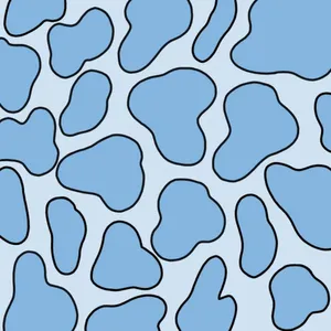 Blue Cow Print Light Blue Wallpaper
