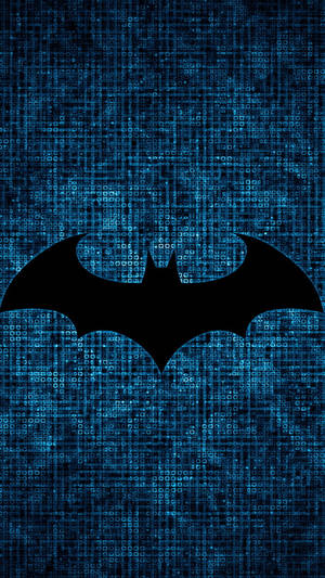 Blue Digital Batman Logo Iphone Wallpaper