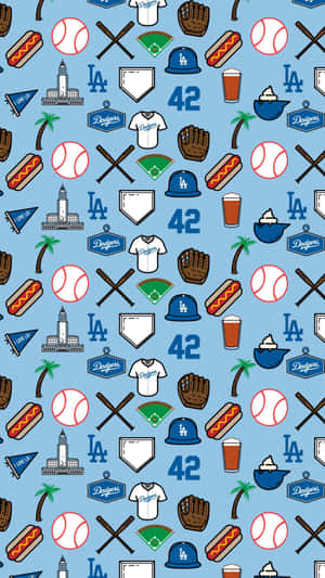 Blue Dodgers Iphone Baseball Icon Wallpaper