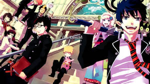 Blue Exorcist Rin And Friends Wallpaper