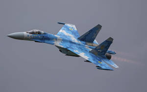 Blue Fighter Plane Wallpaper