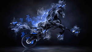 Blue Fire Ducati Horse Wallpaper