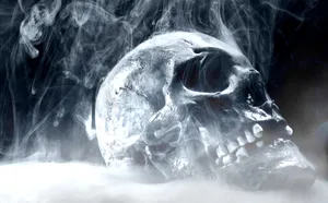 Blue_ Fire_ Skull_ Image Wallpaper