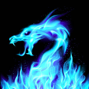 Blue Flame Dragon Wallpaper