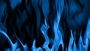 Blue Flames Zigzag Wallpaper