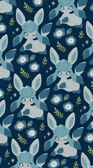 Blue Flower Glaceon Wallpaper