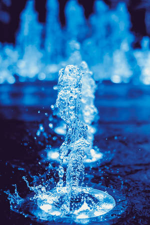 Blue Fountain Samsung M31 Wallpaper
