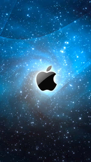 Blue Galaxy With Logo Amazing Apple Hd Iphone Wallpaper