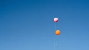 Blue Girly Pink Orange Ball Wallpaper