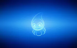 Blue Glowing Neon Castform From Pokemon Wallpaper