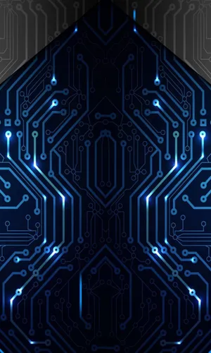 Blue & Gray Electronics Circuit Board Wallpaper