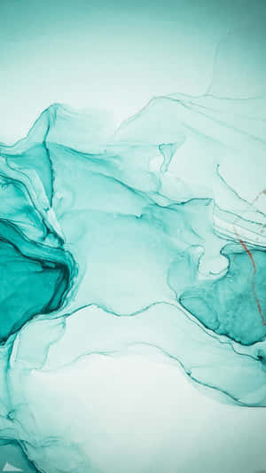 Blue-green Boldness: Teal Marble Wallpaper