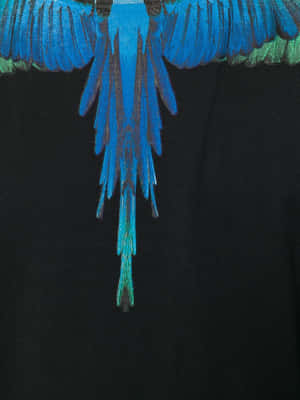 Blue Green Wings By Marcelo Burlon Wallpaper