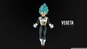 Blue-haired Vegeta Wallpaper