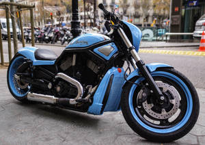 Blue Harley Davidson Motorcycle Wallpaper