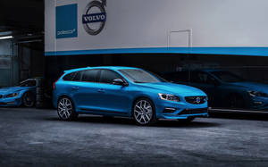 Blue Hatchback Volvo Car Wallpaper