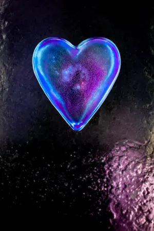 Blue Heart Digital Art Wallpaper