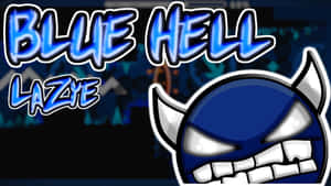 Blue Hell Geometry Dash Icon Wallpaper