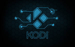 Blue High Tech Kodi Logo Wallpaper