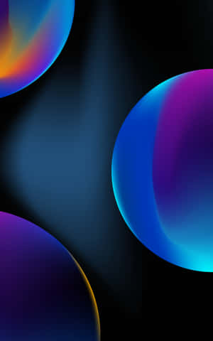 Blue Iphone Xr Purple Circles Wallpaper