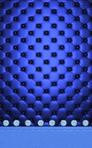 Blue Leather Background With Diamonds Wallpaper