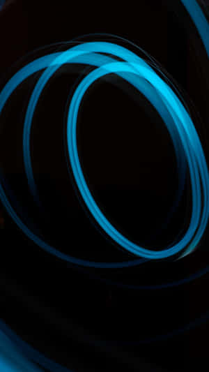 Blue Led Plain Circles Wallpaper